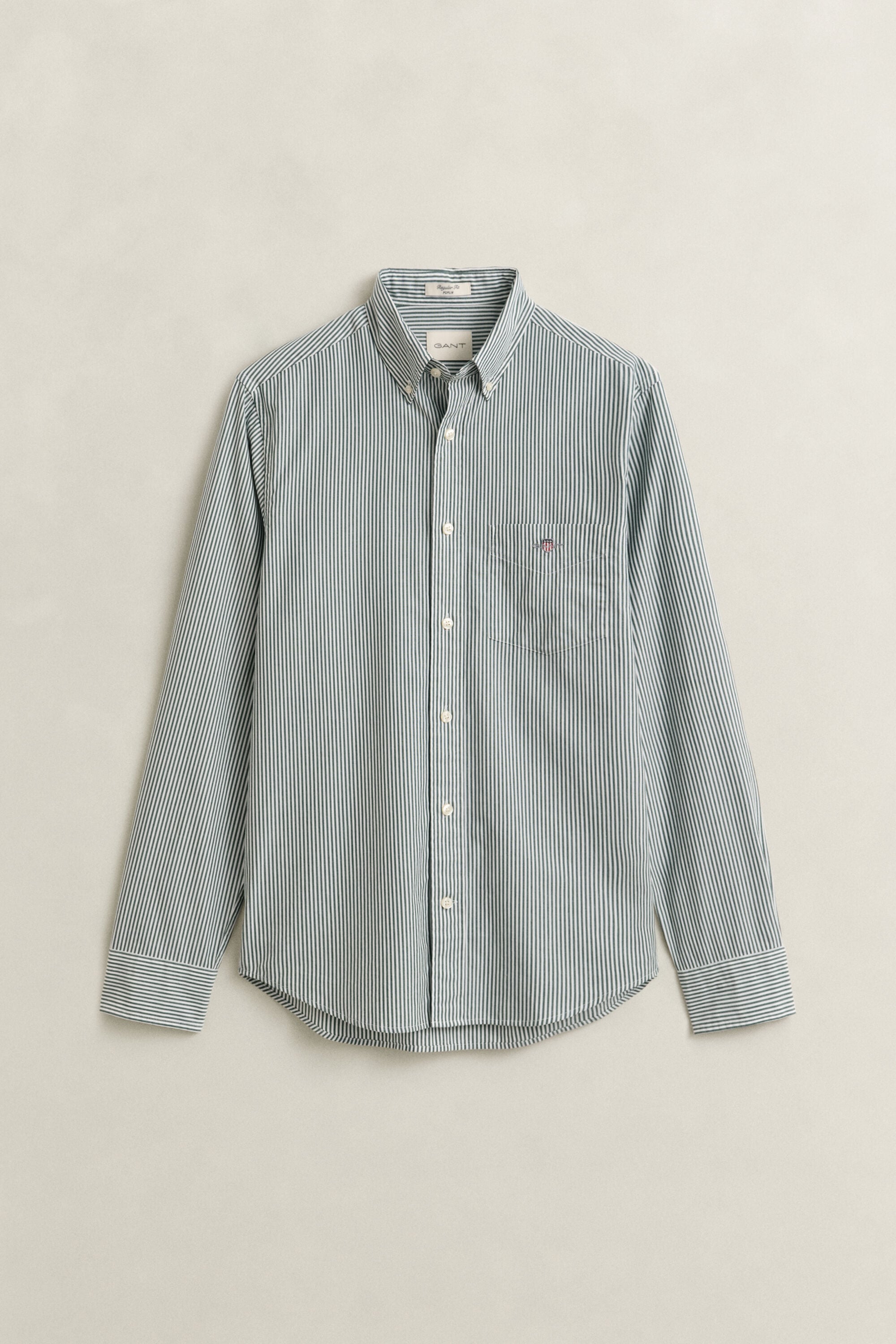 Classic Regular gestreept poplin overhemd