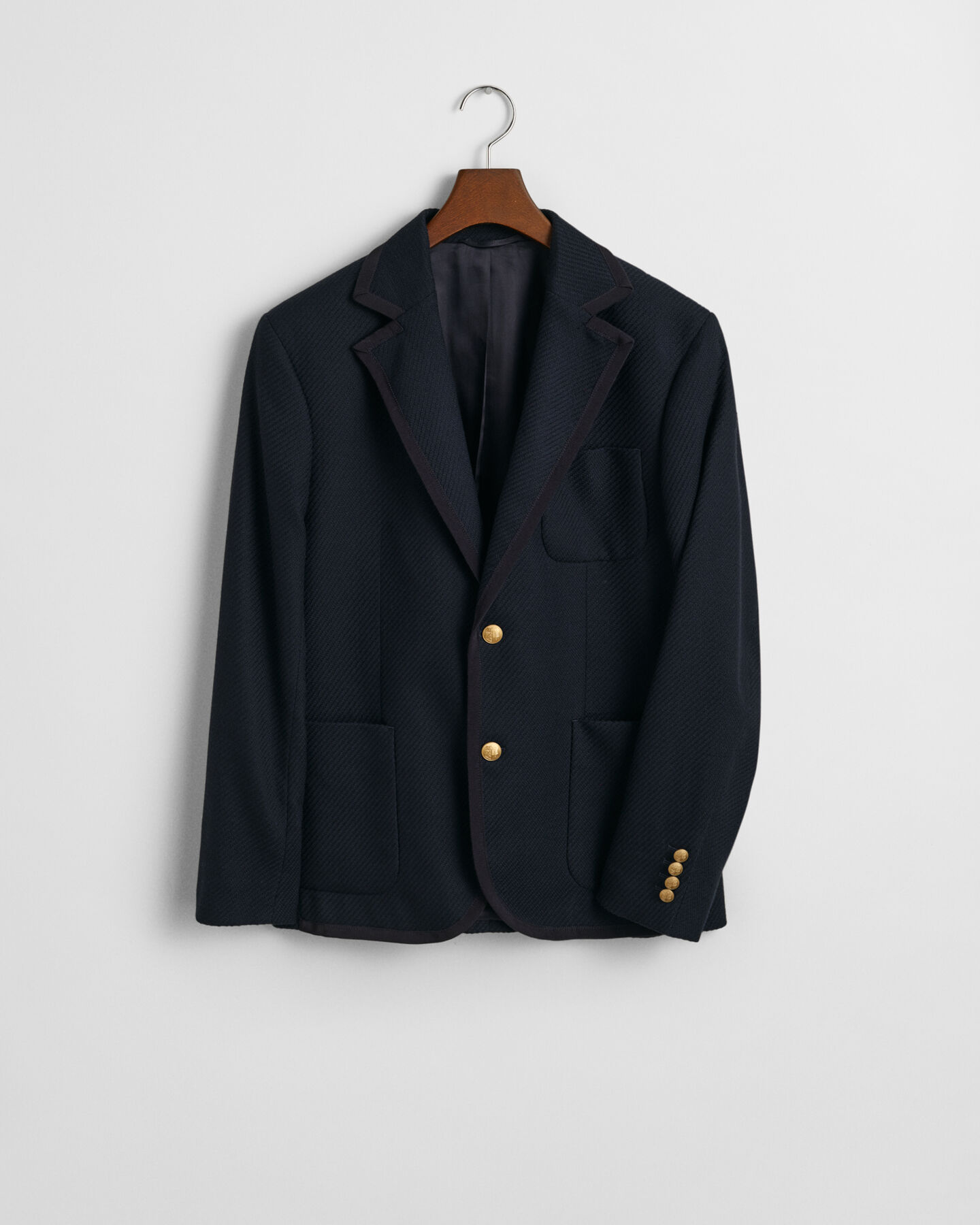 Slim Fit Club blazer van katoen en wol