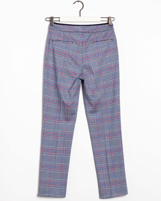 Geruite jersey sigarettenbroek