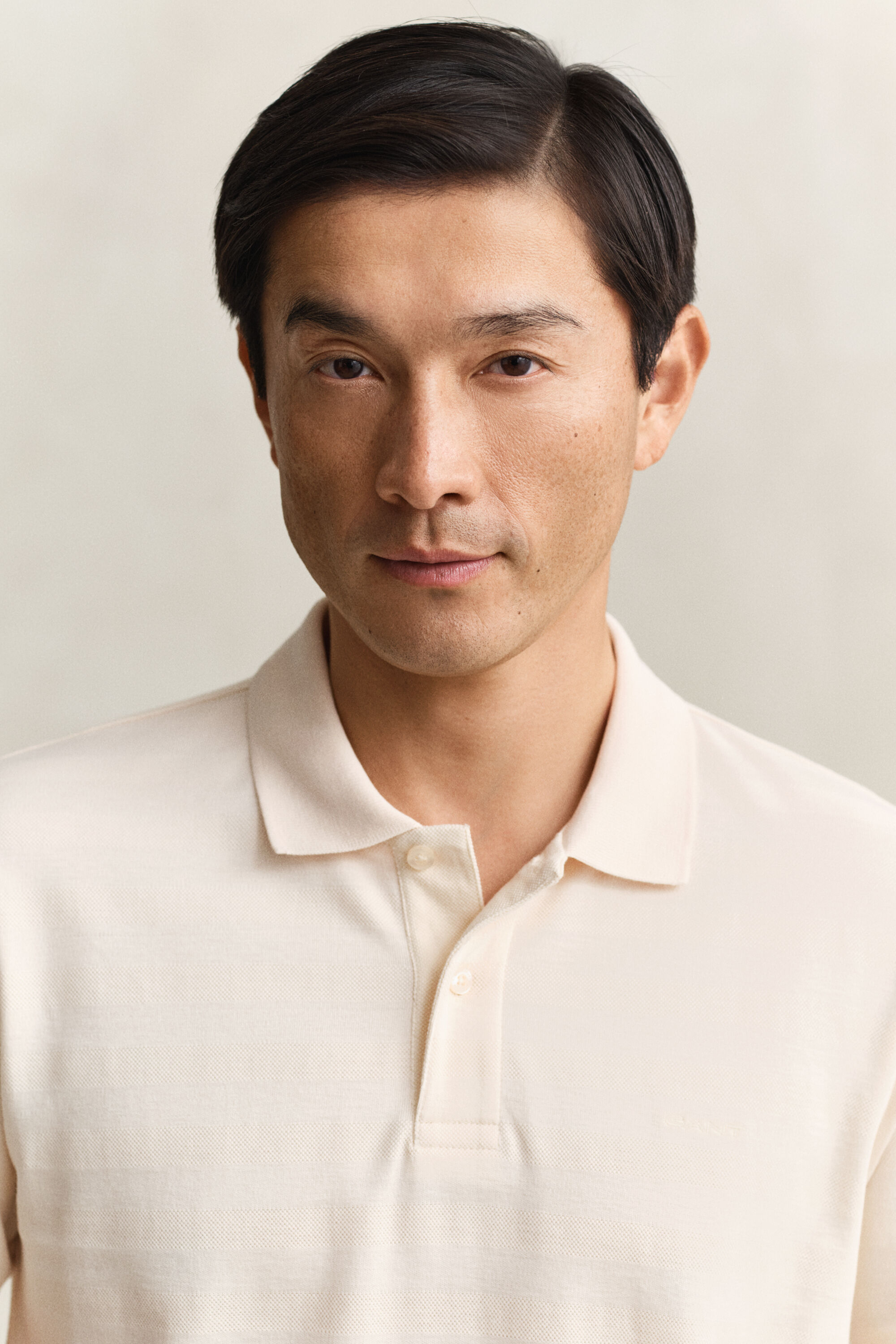 Gestreept poloshirt met textuur