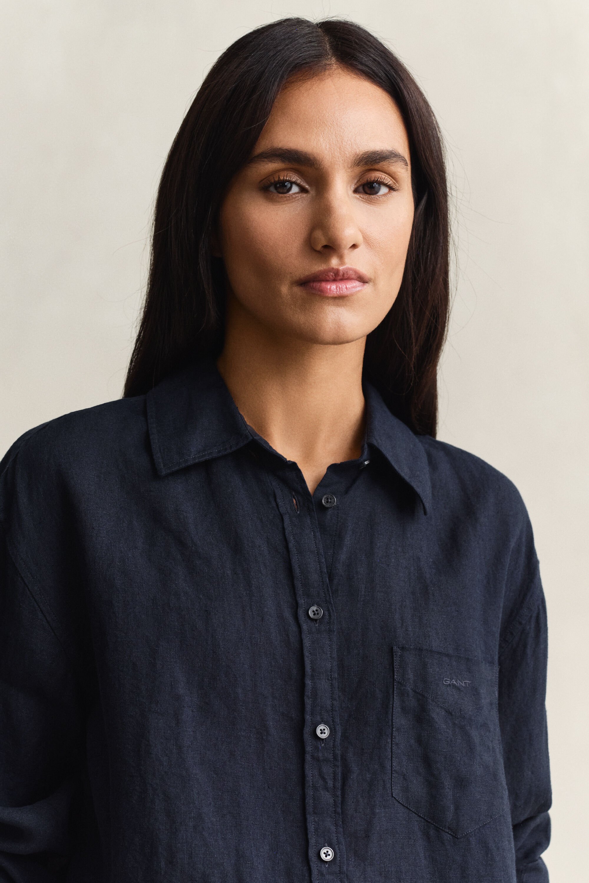 Relaxed Fit linnen blouse