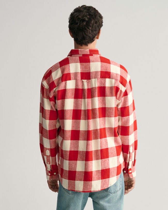 Oversized Buffalo Checked overhemd met textuur