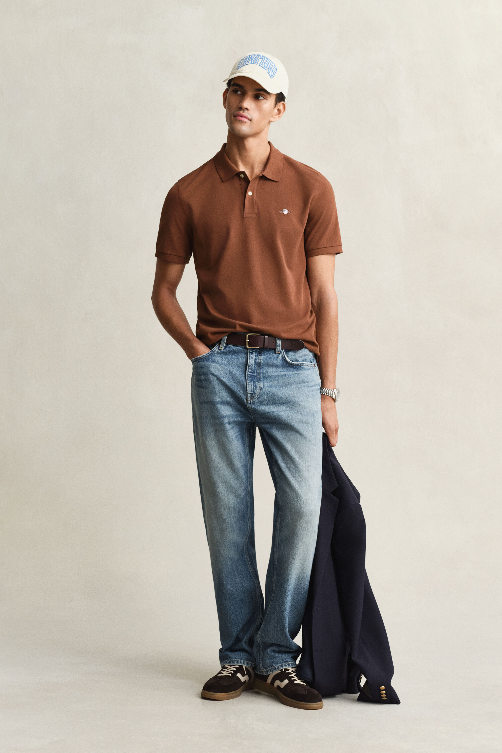 Regular Fit Shield piqué poloshirt