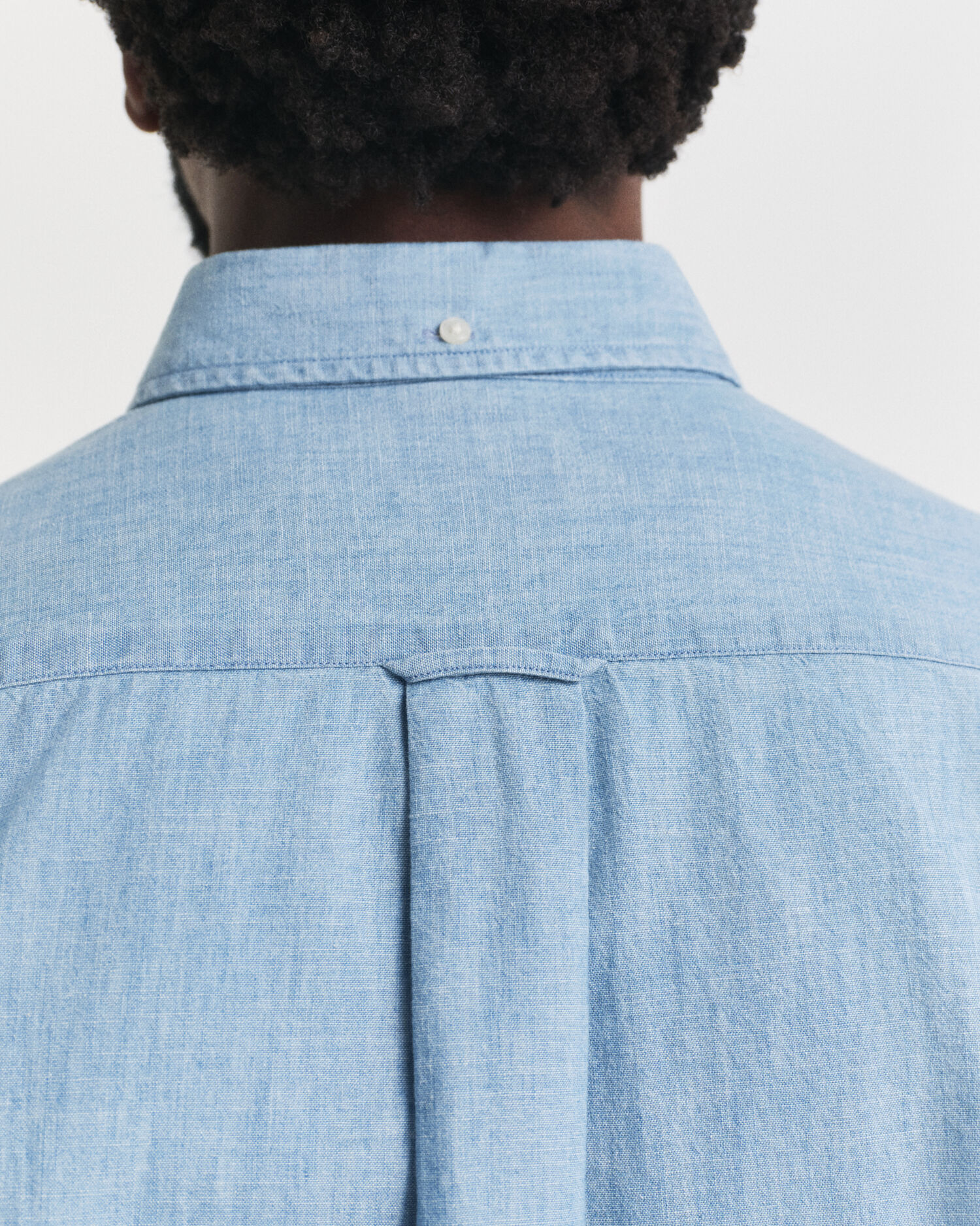 Regular Fit indigo chambray overhemd