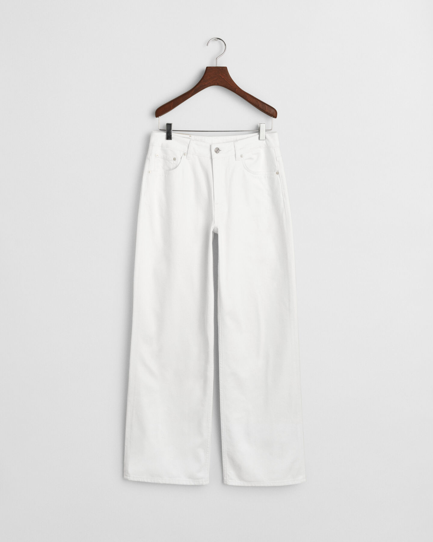Relaxed Fit witte jeans met rechte pijpen