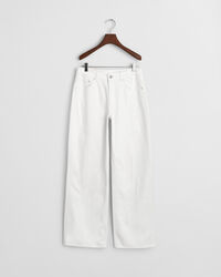 Relaxed Fit witte jeans met rechte pijpen
