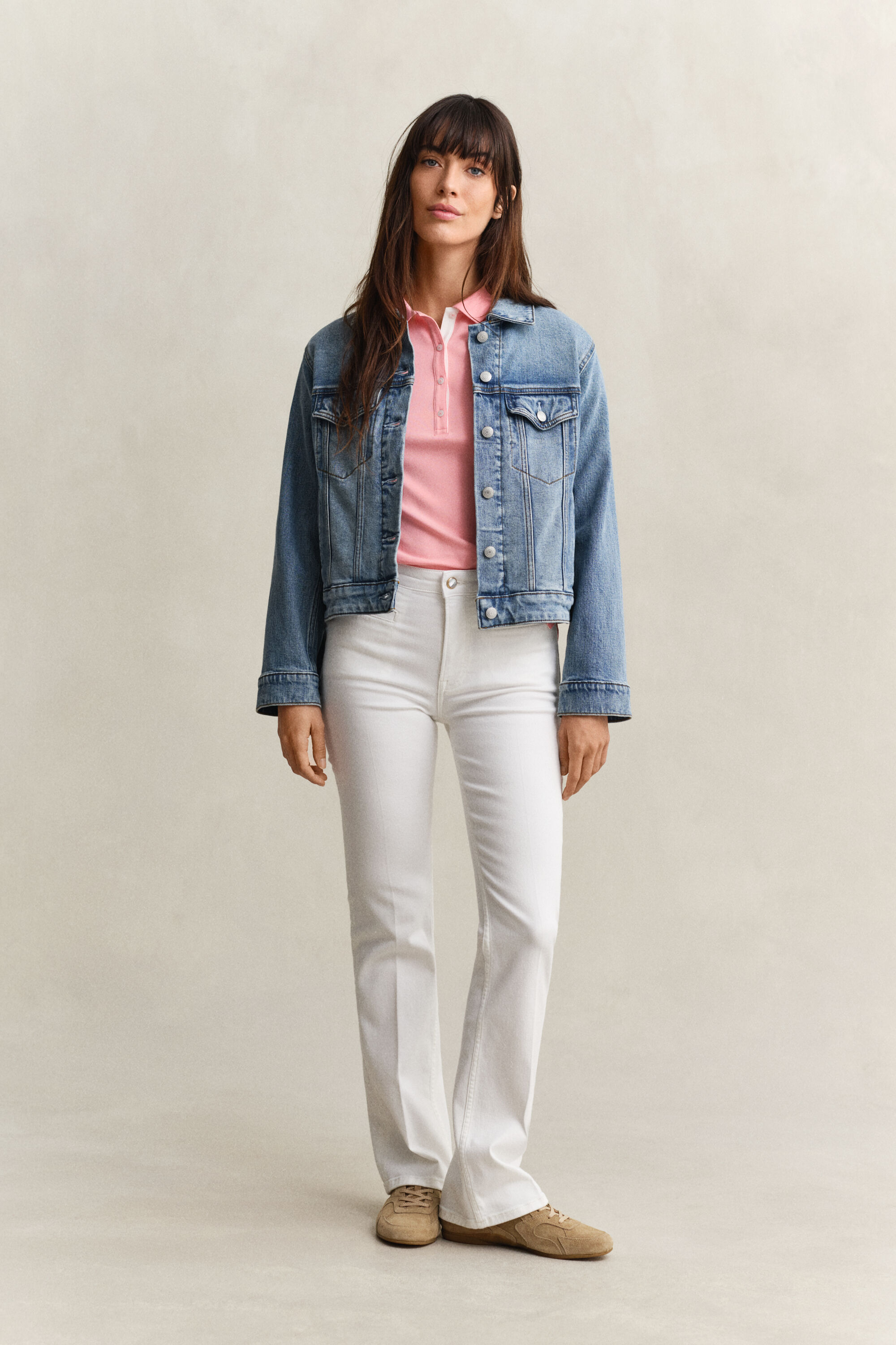 Piqué poloshirt met contrasterend detail