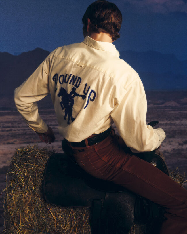 Wrangler x GANT Relaxed Fit Oxford-overhemd met borduurwerk