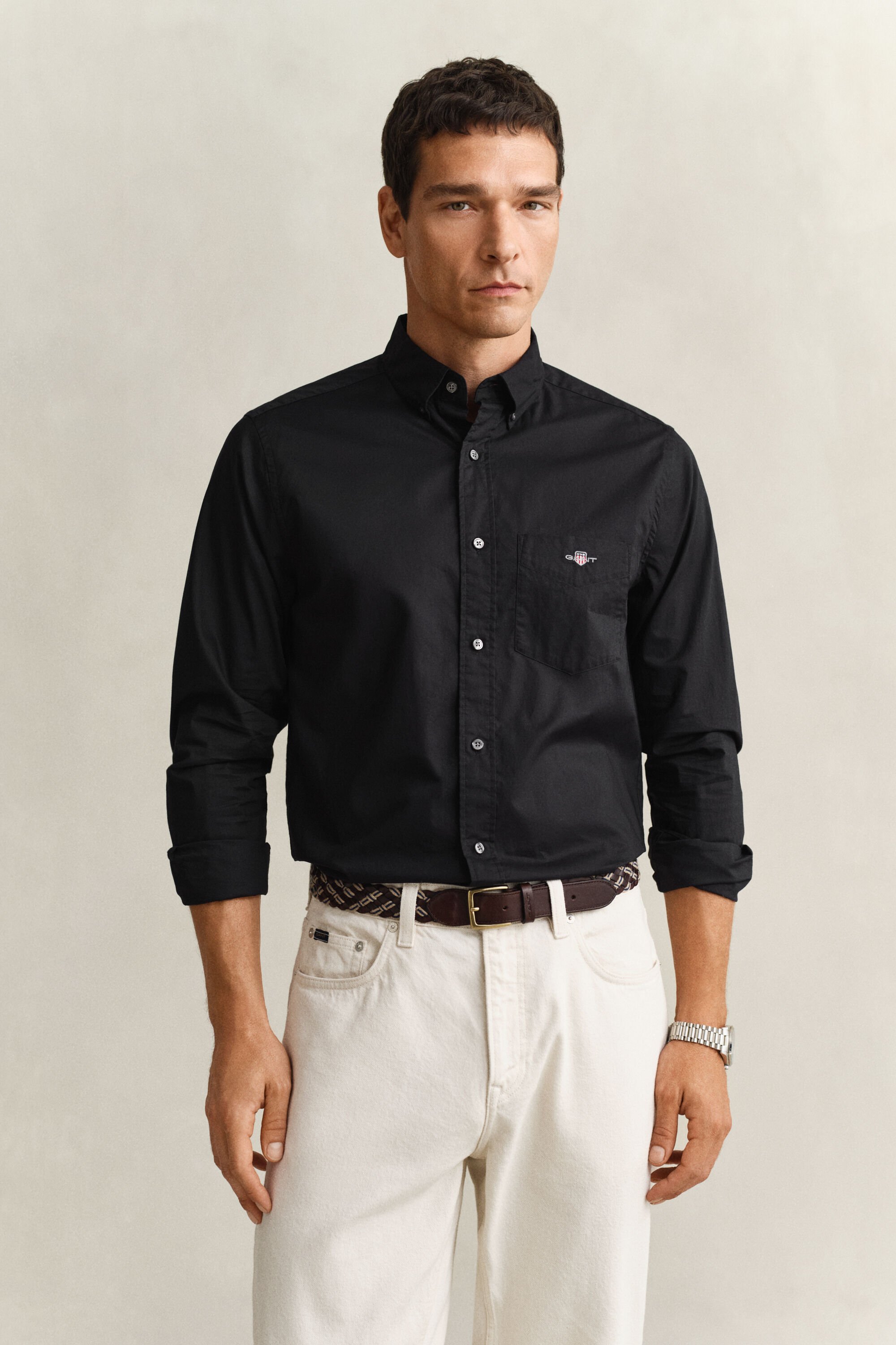 Regular Fit Classic overoverhemd van poplin