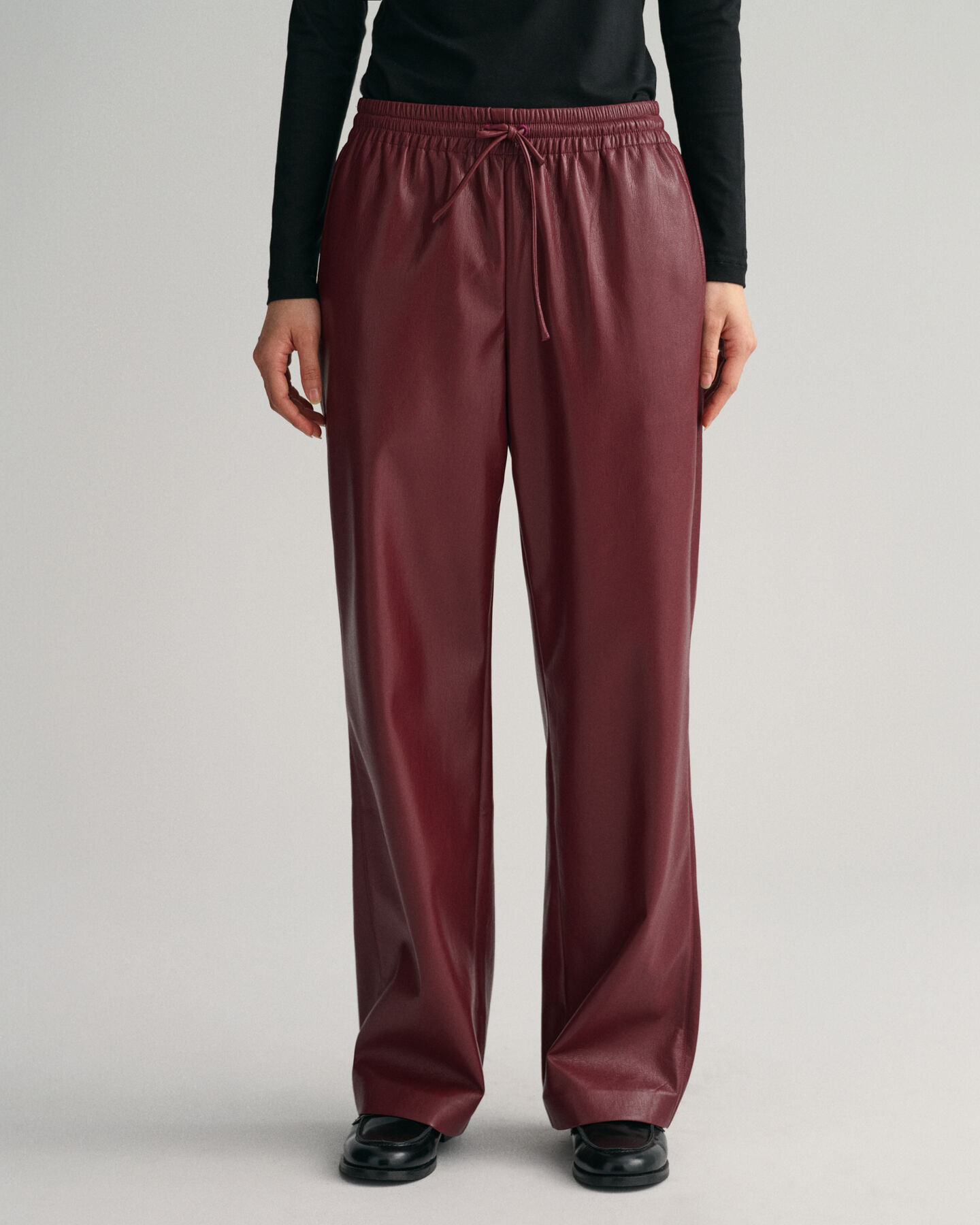 Relaxed Fit Pull-On broek van kunstleer