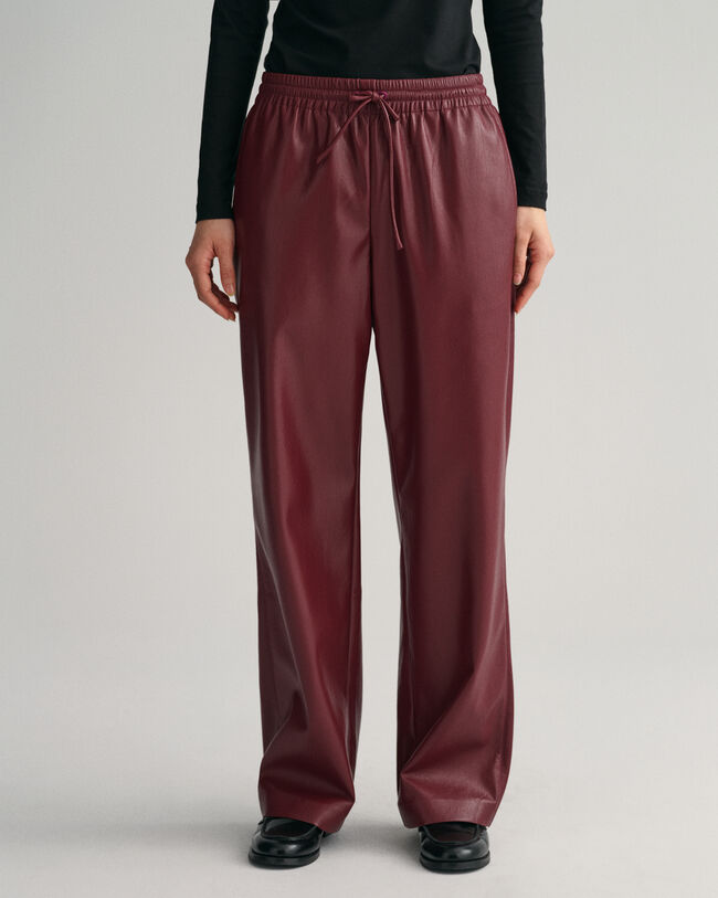 Relaxed Fit Pull-On broek van kunstleer