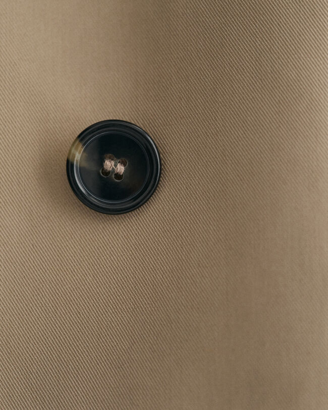 Trenchcoat van gebonden katoen