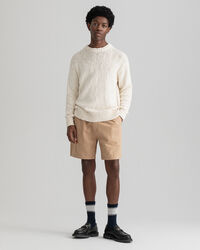 Relaxed Fit sweater met ronde hals van oneffen katoen