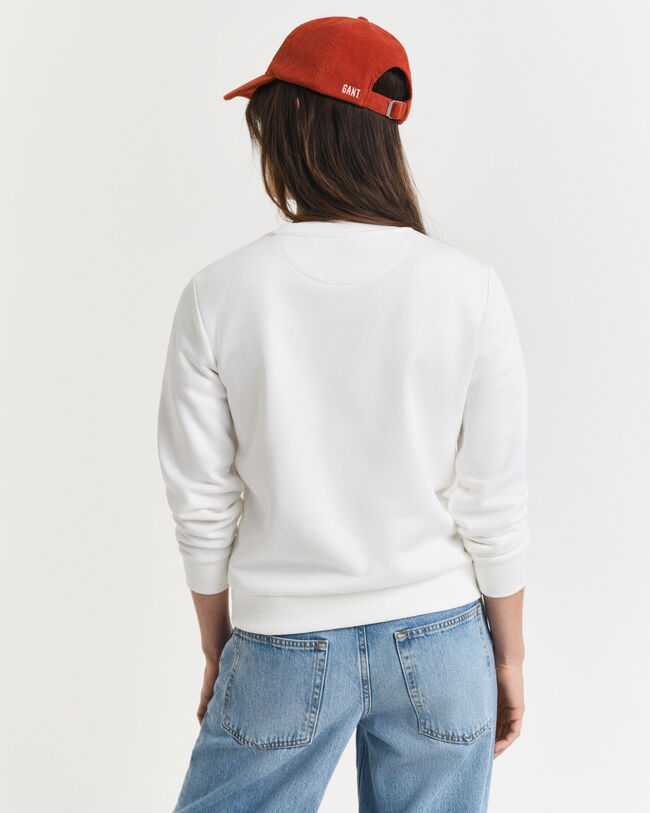 Tonal Shield sweatshirt met ronde hals