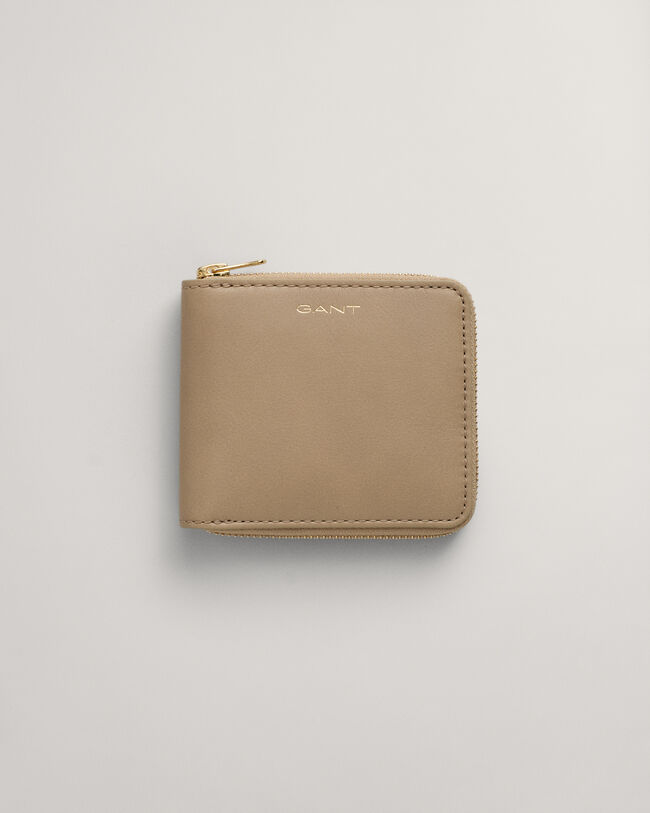 Leren portemonnee met rits