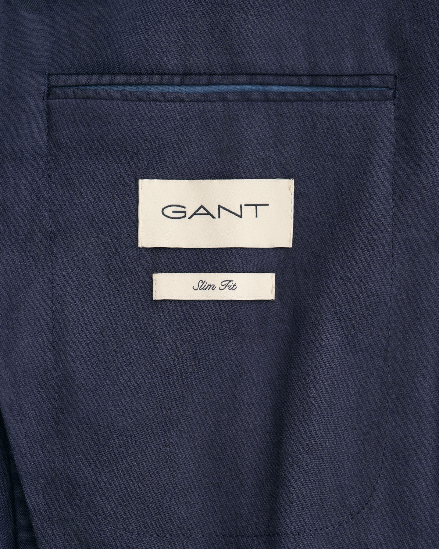 Kostuumblazer van katoen en linnen