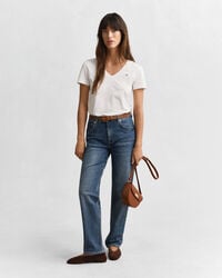 Shield T-shirt met V-hals