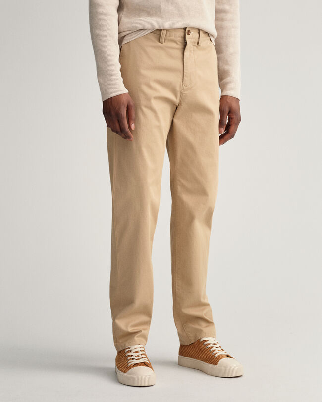 Allister Regular Fit chino van keperstof