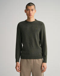 Neps gem&ecirc;leerde trui met ronde hals