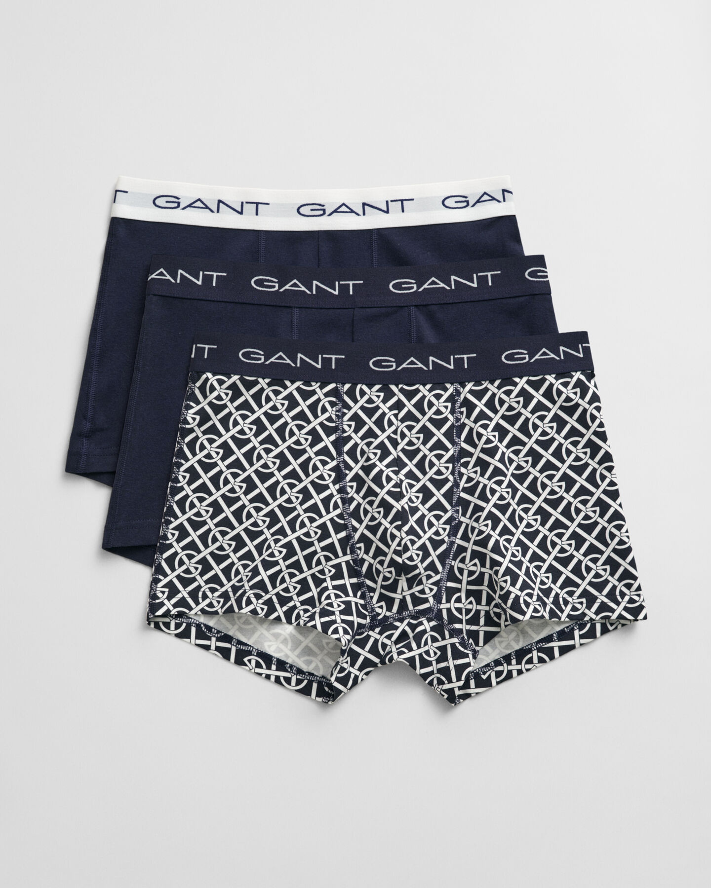 Set van drie boxershorts met G-patroon