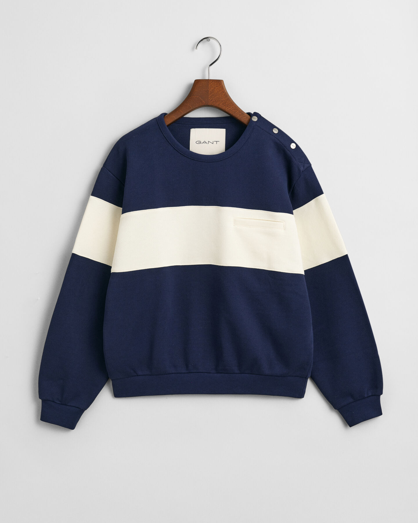 Sweatshirt met ronde hals en kleurblokken