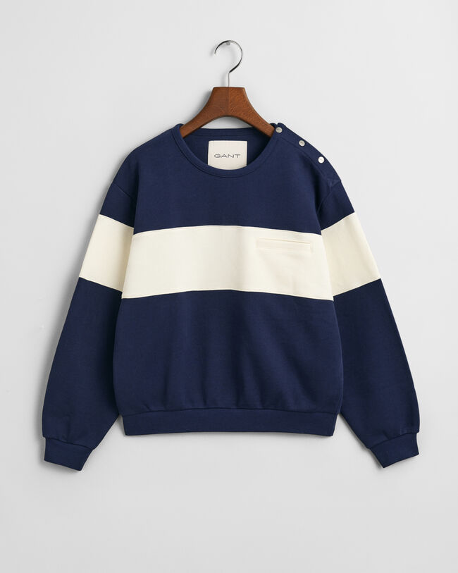 Sweatshirt met ronde hals en kleurblokken