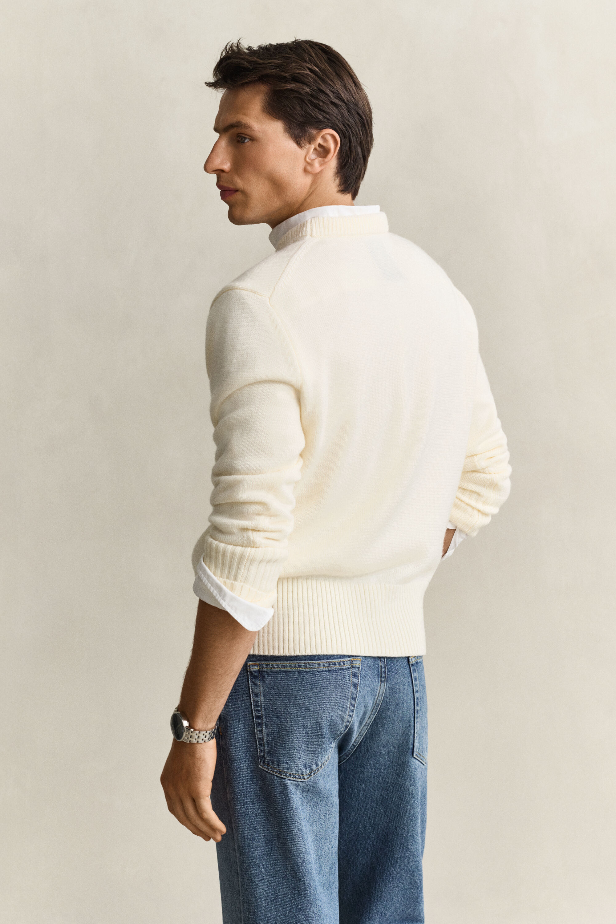 Gant x Yale trui van merinowol