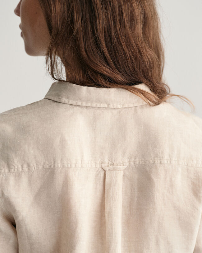 Regular Fit chambray overhemd van linnen