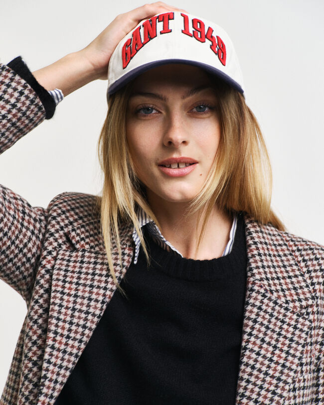 Regular fit blazer met pied-de-poule