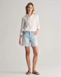 Regular Fit chambray overhemd van linnen