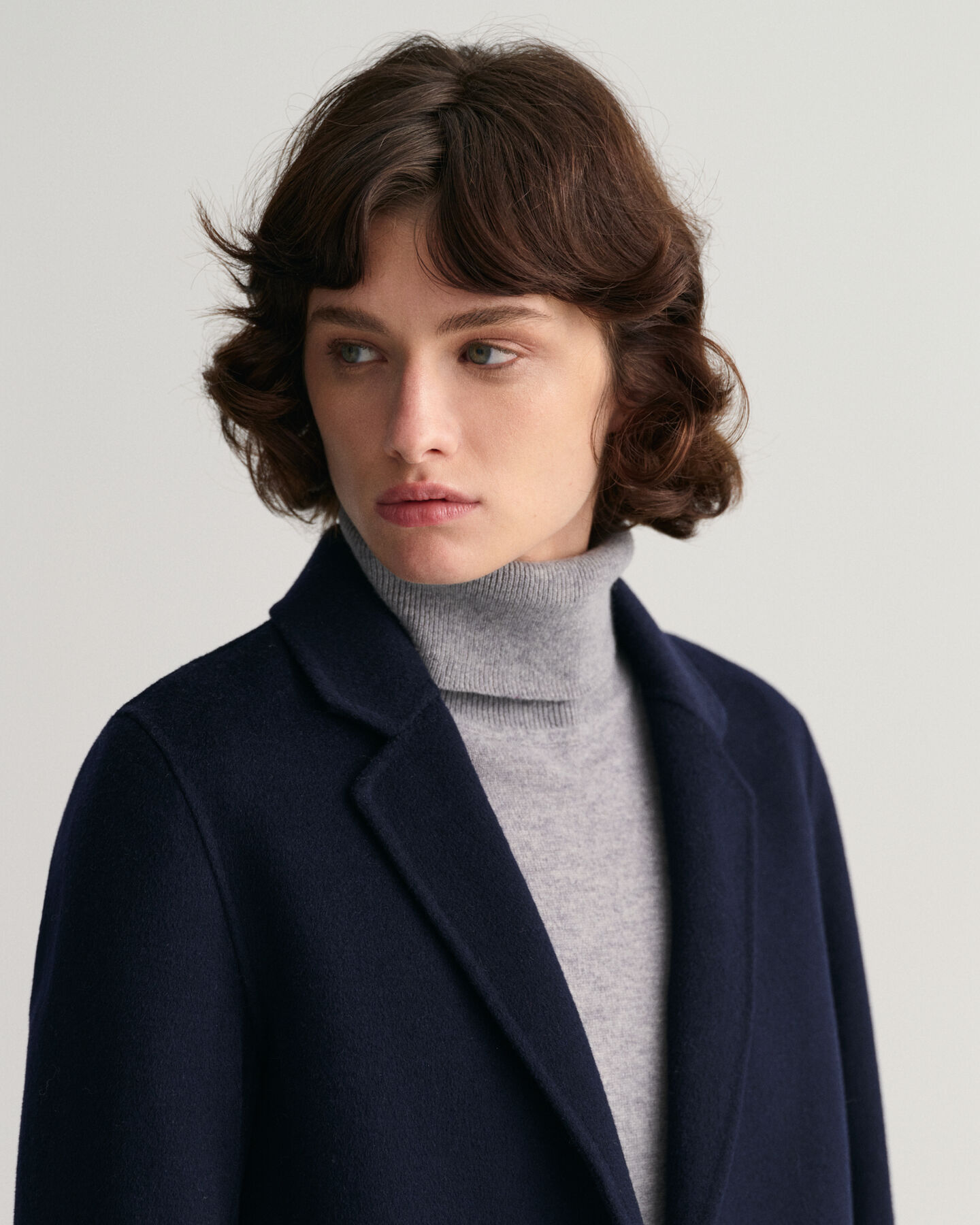 Met de hand gestikte rechte blazer