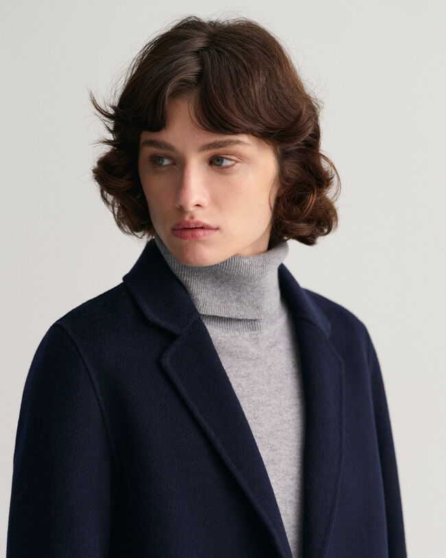 Met de hand gestikte rechte blazer