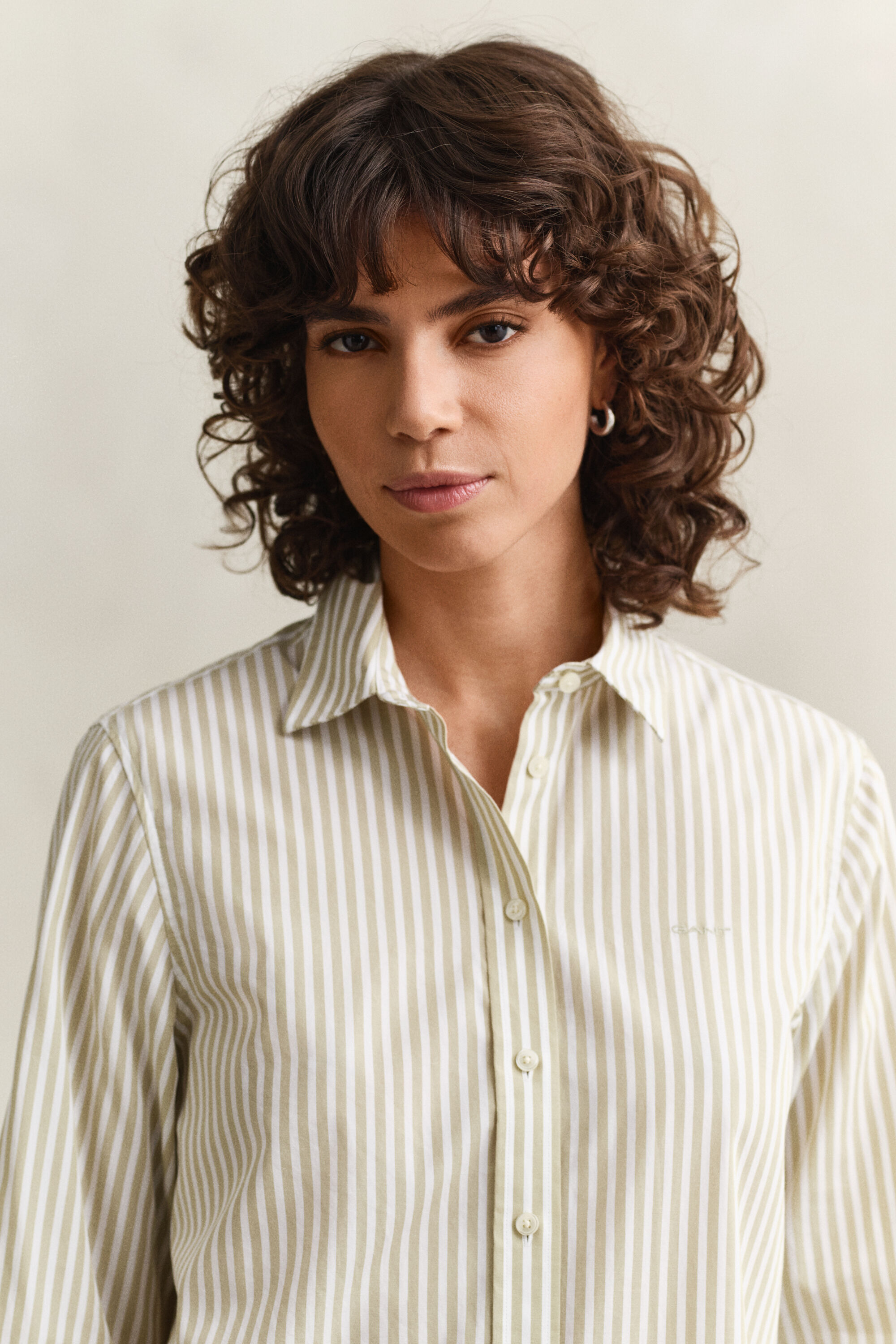 Regular Fit Classic overoverhemd met strepen van poplin