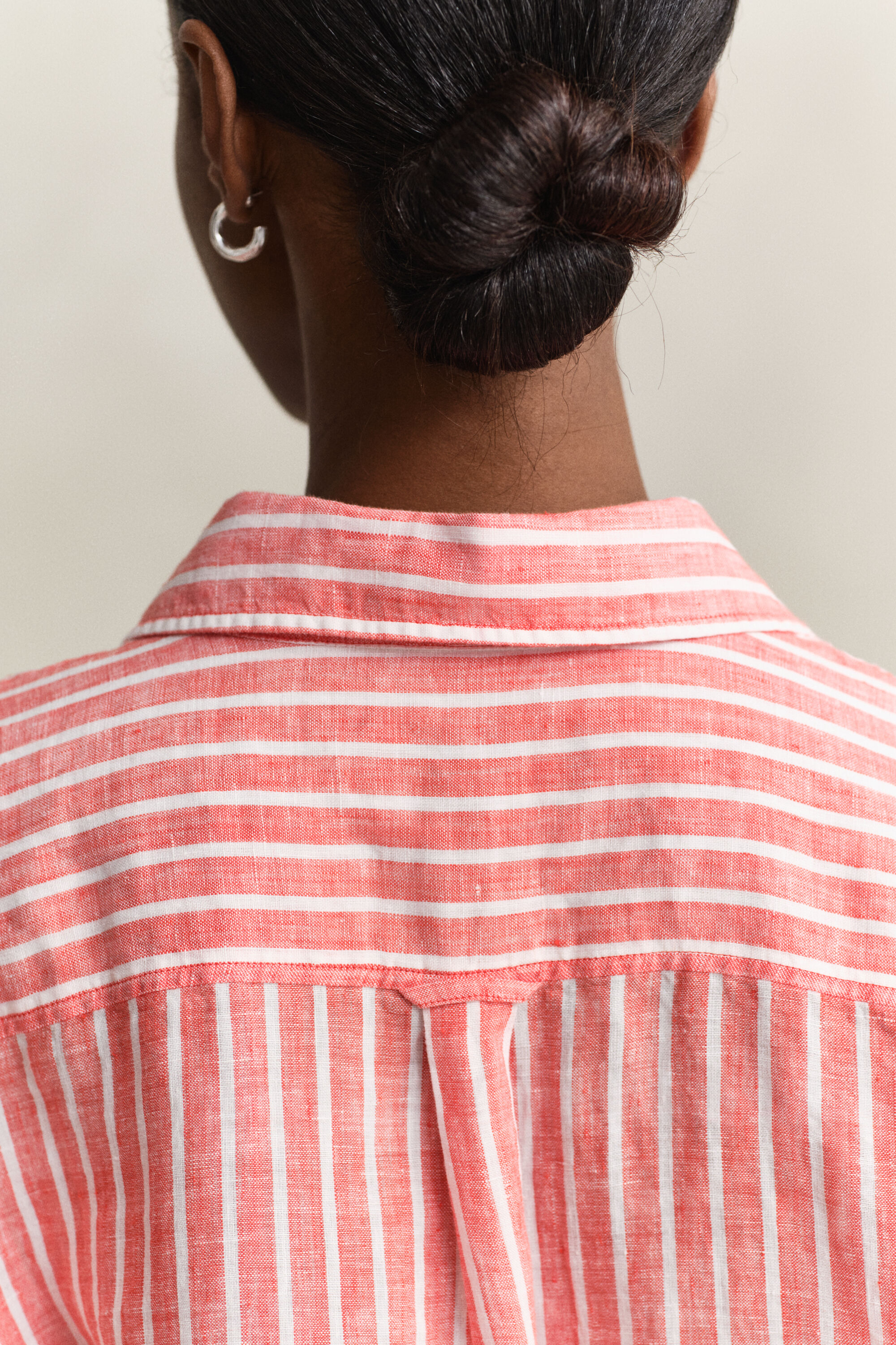 Relaxed Fit linnen overoverhemd met strepen