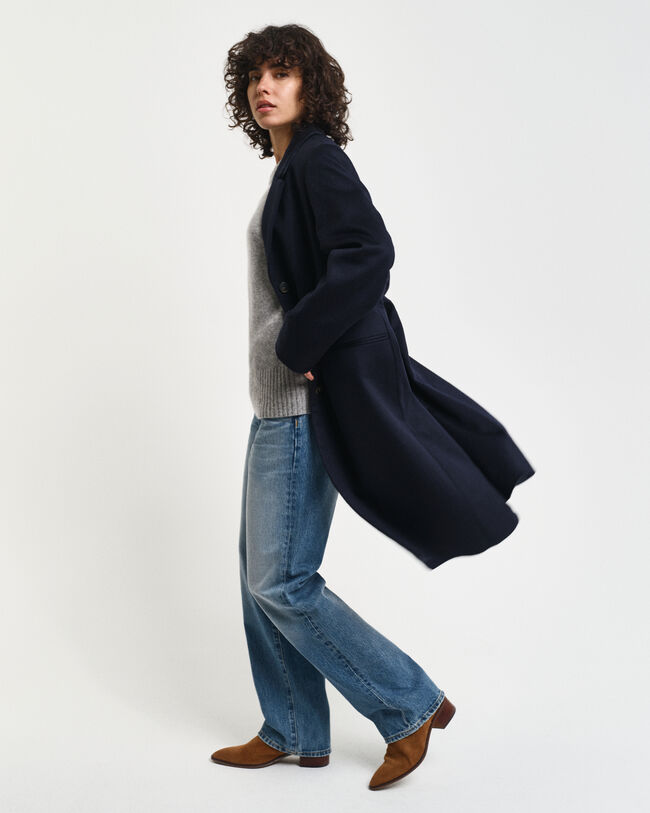 Klassieke Tailored Fit wollen jas