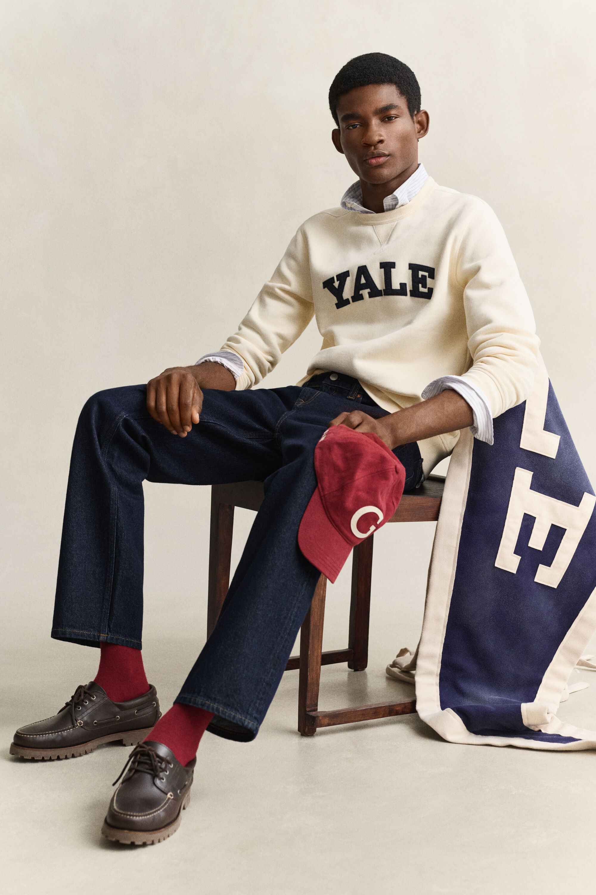 Gant x Yale Sweatshirt met ronde hals
