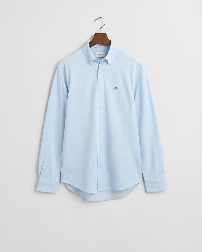 Regular Fit piqué overhemd van jersey