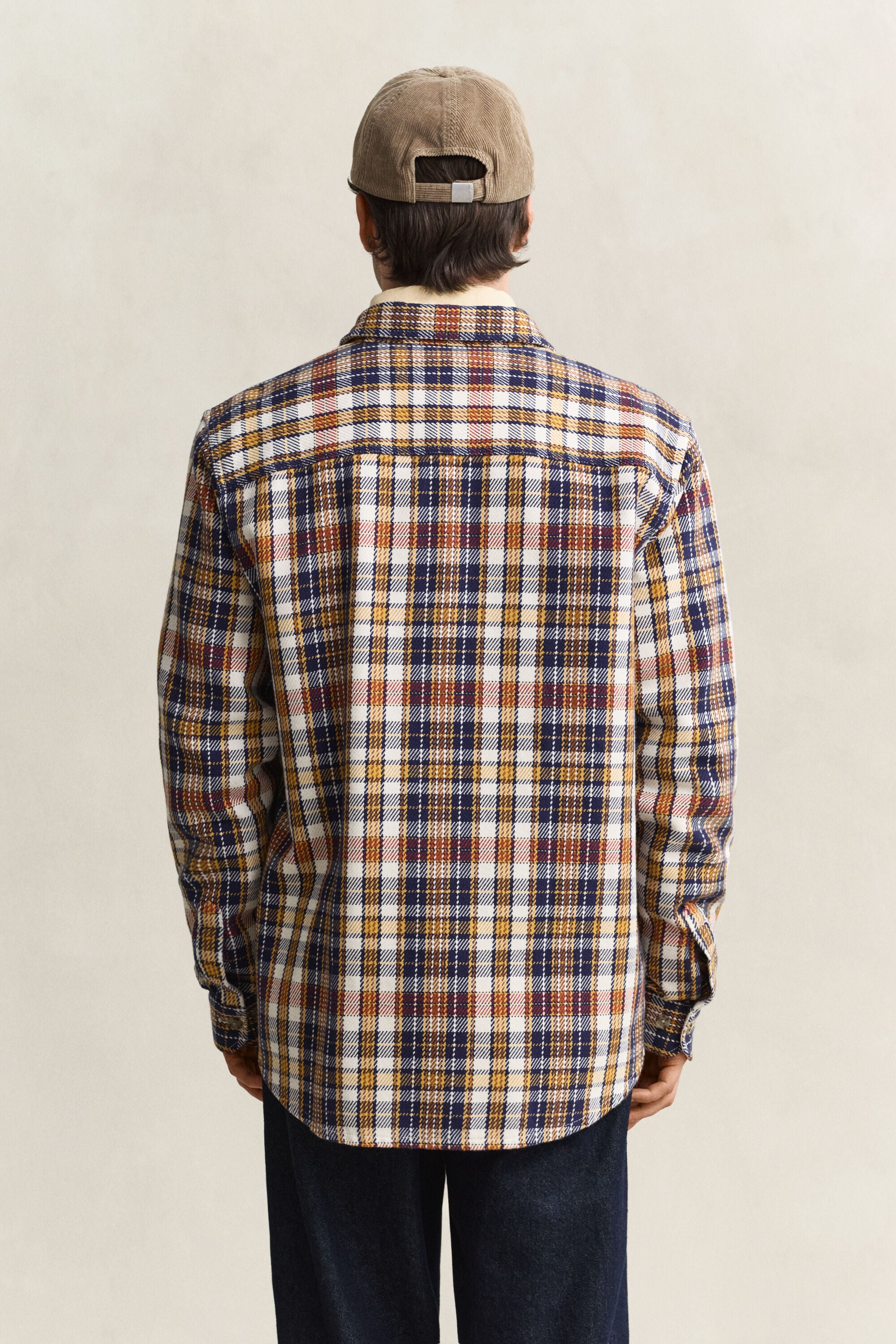 Geruit overshirt van keperkatoen