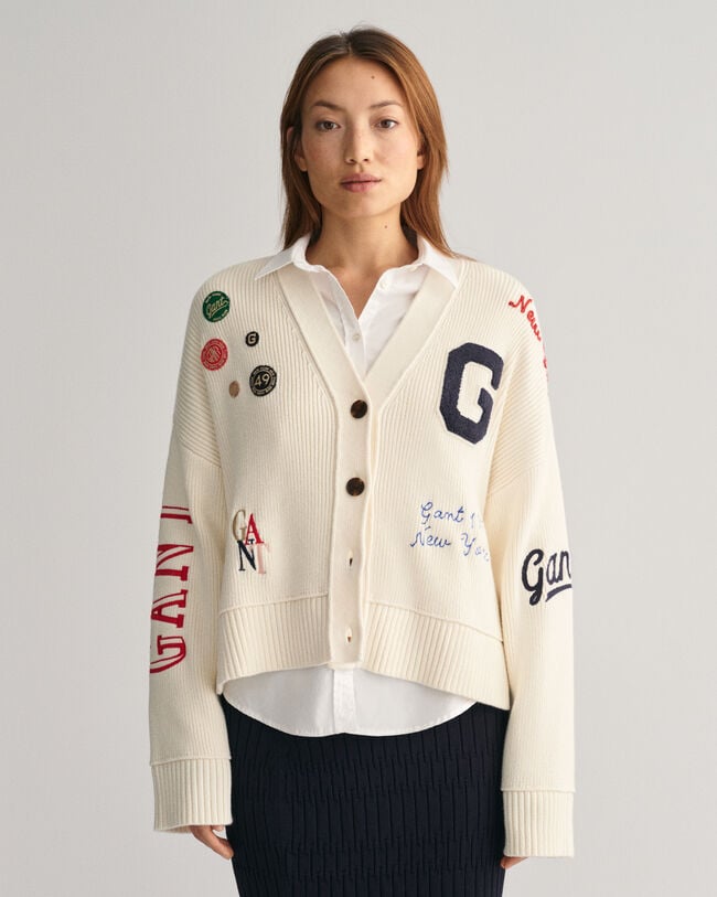 Cropped GANT Varsity vest