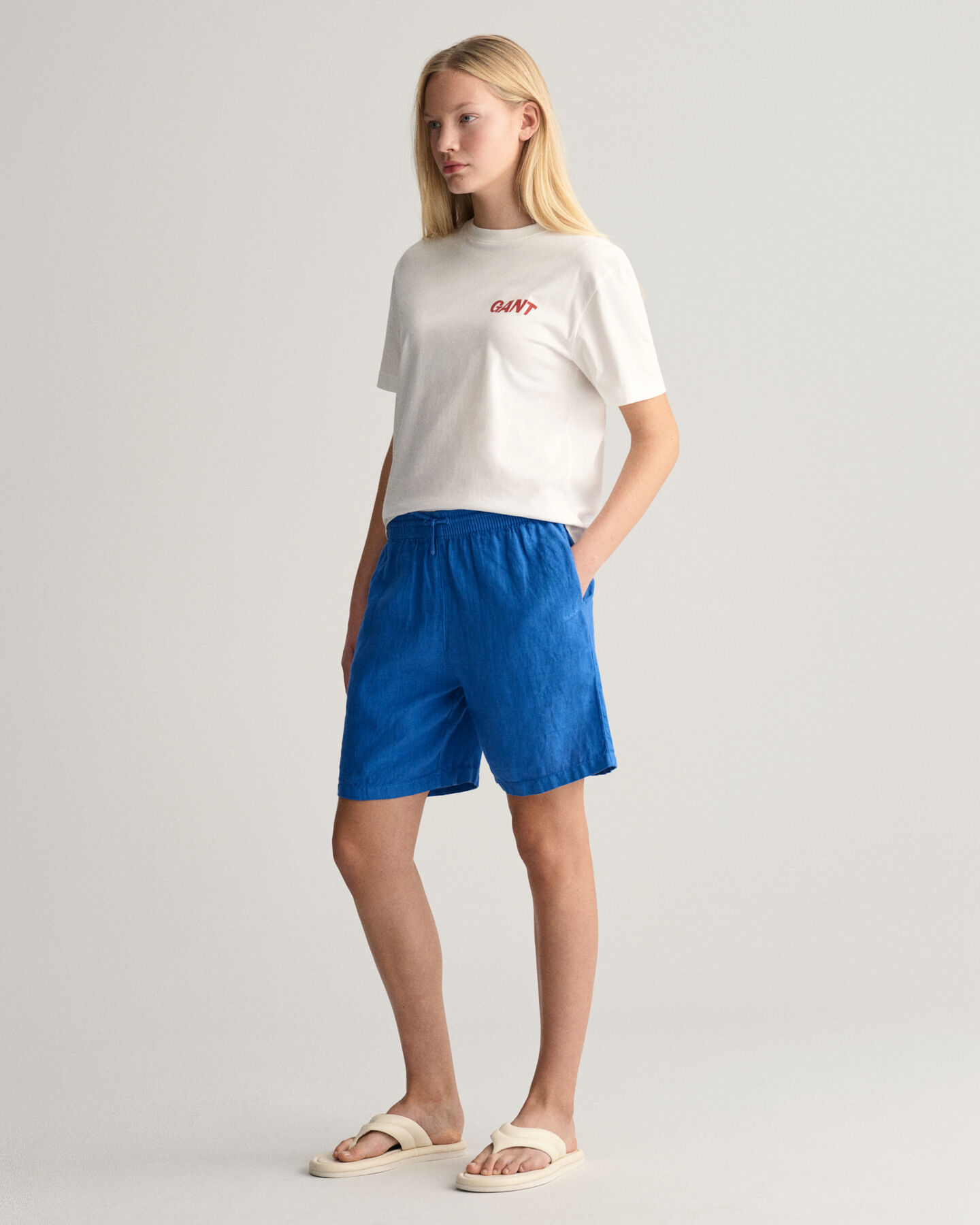 Teens linnen short