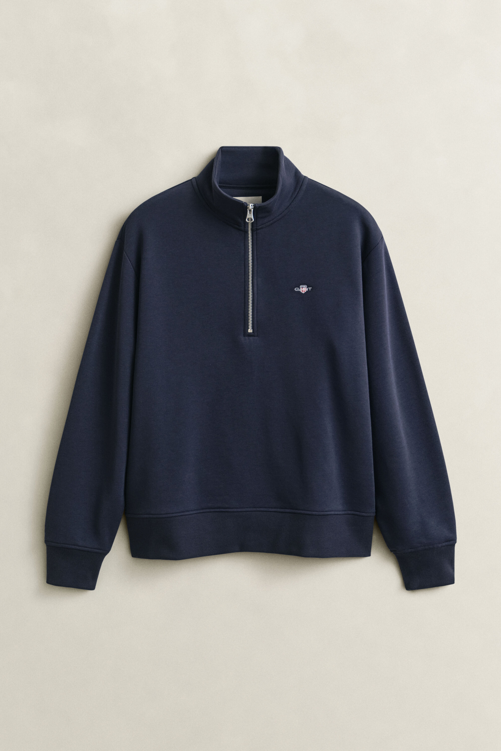 Shield sweatshirt met korte rits