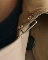 Trenchcoat van gebonden katoen