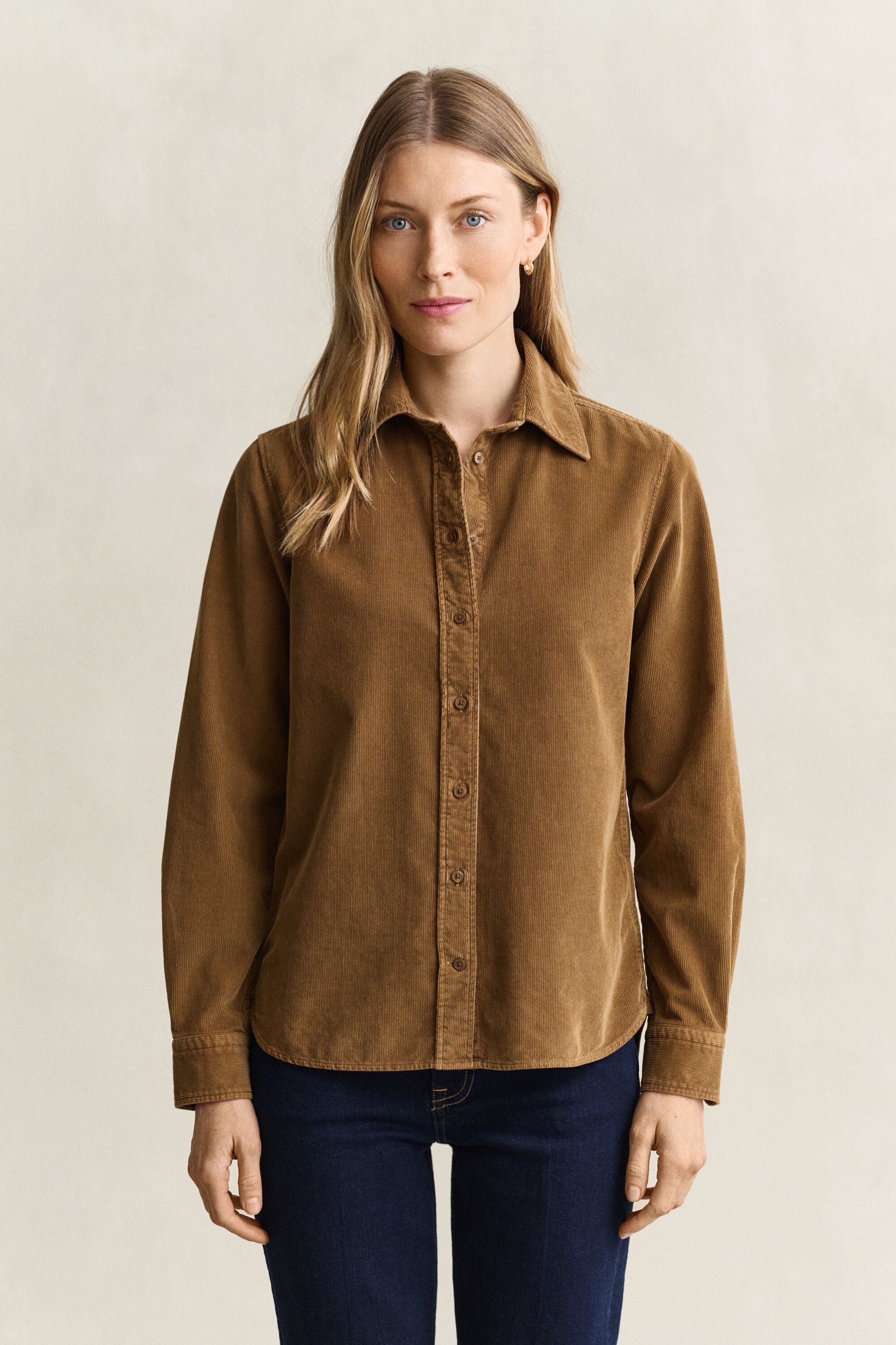 Regular corduroy overhemd