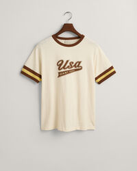 GANT USA T-Shirt met gestreepte mouwen