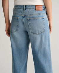 Jeans met lage taille en wijde pijpen