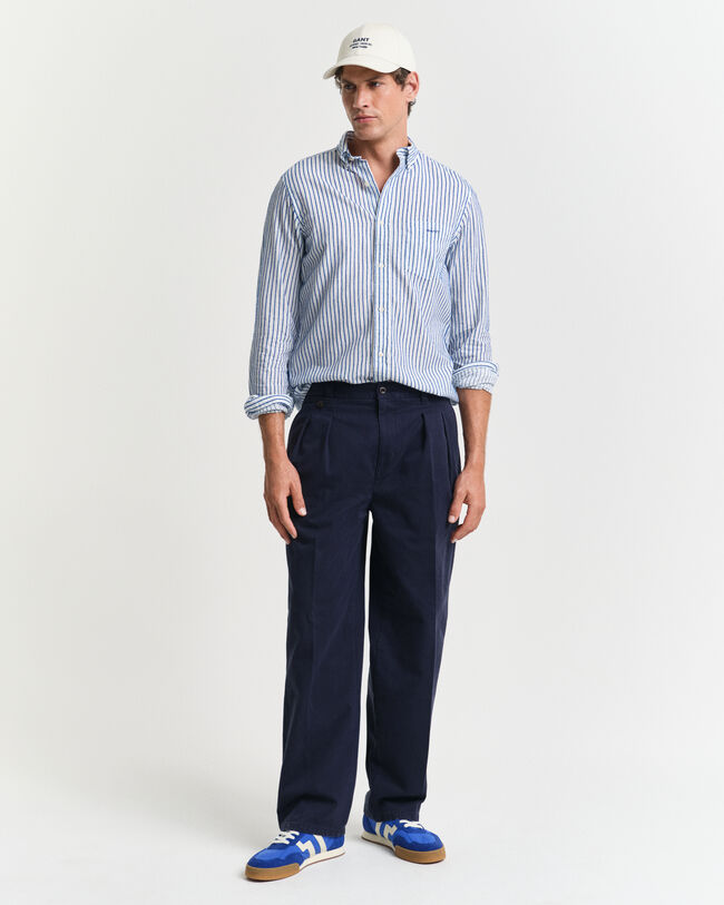 Regular Fit overhemd met strepen en textuur