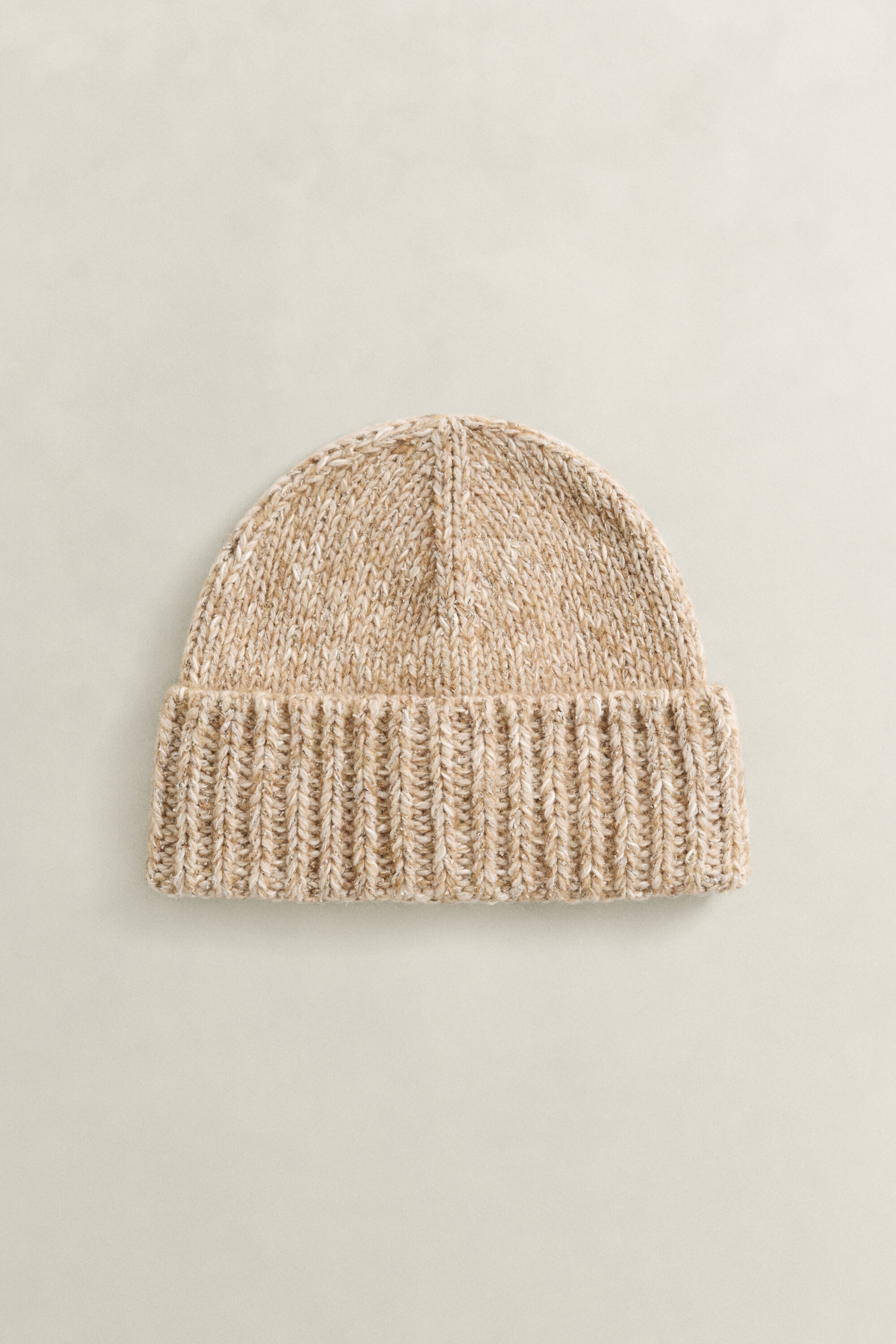 Beanie van mouliné-wolmix