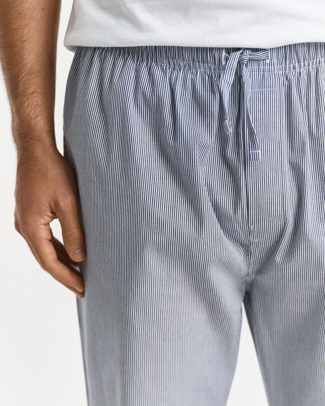 Gestreepte pyjamabroek van poplin