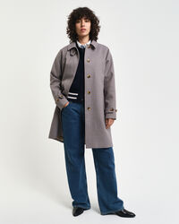 Car Coat met kleine ruitjes