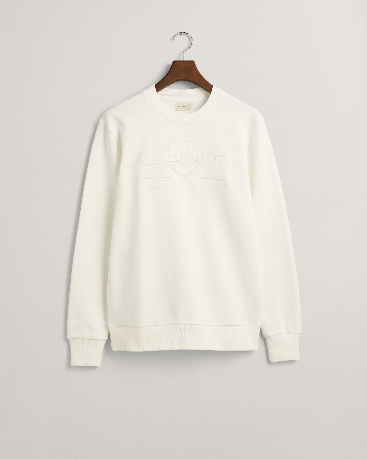 Tonal Shield sweatshirt met ronde hals